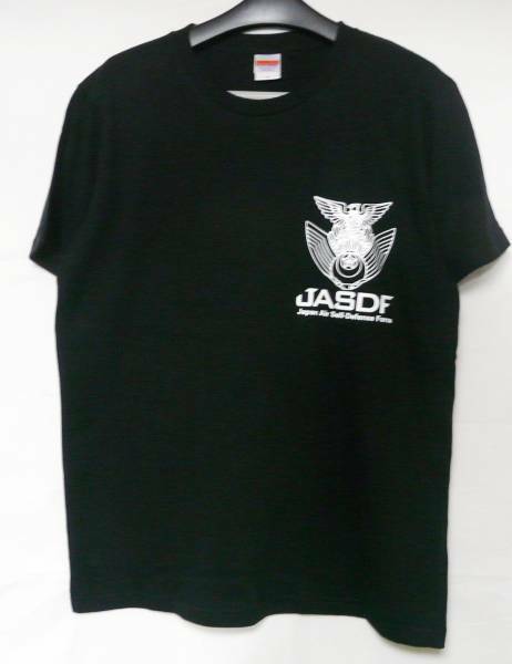 航空自衛隊JASDF/コットン/Tシャツ/ブラック黒/XLサイズ/5oz
