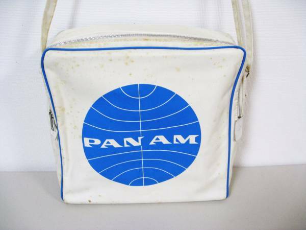 1960年代 中古 パンナムバッグ(Pan Am)正方形 白色(女性用) #171