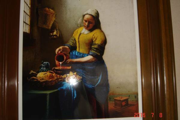 ロイヤル・コペンハーゲン陶板画フェルメール「牛乳を注ぐ女」