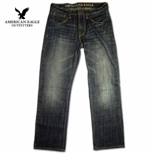 即決新品 / American Eagle / アメリカンイーグル / 30×34 / Original Straight ジーンズ ダークブルー系 / ジーンズ デニム