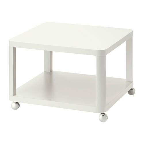 IKEA サイドテーブル キャスター付 TINGBY 64x64cm ホワイト 送料750円！