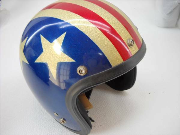 1966年　USA　SHOEI　ショウエイ　デッドストック　メタルフレーク　スターズ＆ストライプ　星条旗　ジェットヘルメット