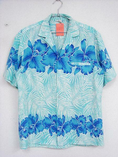 ビンテージOLDオールドRoyal creationsアロハシャツM ハワイアンALOHA HAWAII開襟オープンカラーUSED古着