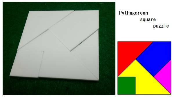 Pythagorean square puzzle　ピタゴリアンスクウェアパズル