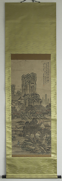 中国 古画 山水 立軸 絵画