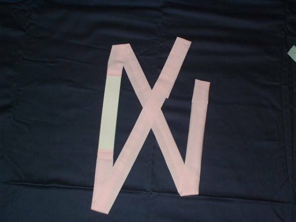 手作り、振袖着付けに、袋帯の変わり結び用三分仮紐、ピンク