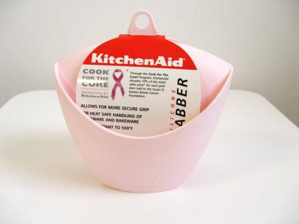 新品　米国　キッチンエイド社　シリコン製　鍋つかみ　ピンク