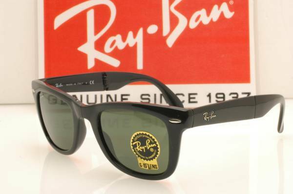 ★新品・正規輸入品！Ray-Ban レイバン RB4105 601 WAYFARER FOLDING　フォールデイングウェイファーラー ブラック グリンクラシックG15★