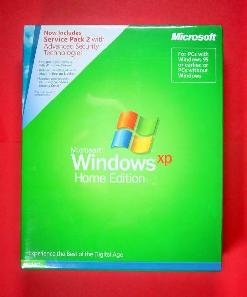 【164】 4988648290921 Microsoft Windows XP Home SP2 English New Retail 英語版 未開封品 2002 マイクロソフト ウィンドウズ ホーム