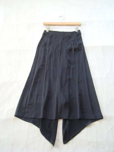 Y`s YOHJI YAMAMOTO バックフレアシルクスカート size3 ワイズ