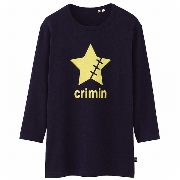 ◆新品◆ユニクロ×ワンピース◆七分袖 Ｔシャツ◆Criminクリミナル◆パッパグ◆魚人島◆紺色◆ＸＳサイズ