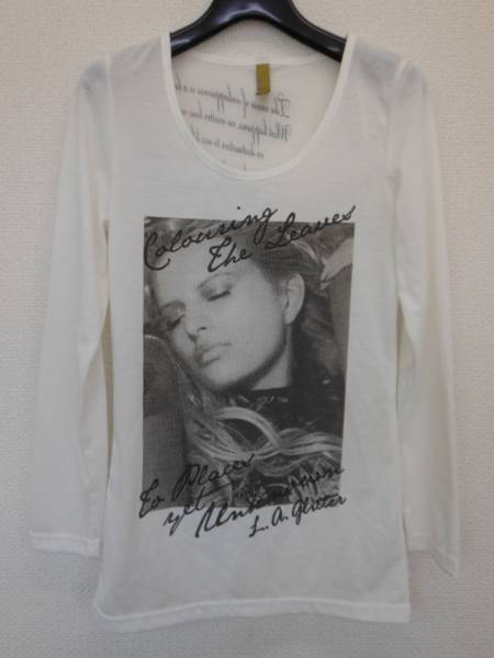 ★中古　L.A.CLITTER/女性プリント長袖カットソー　Fサイズ