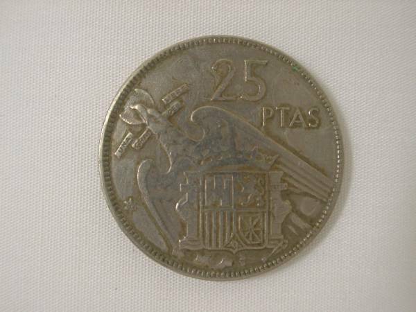 スペイン 25Pesetas 25ペセタ 硬貨・コイン　221