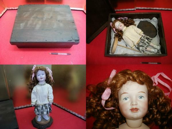 AKａ2972◆隼◆球体関節人形　創作　ビスクドール　約　36cm　アンティーク　レトロ　旧家蔵出骨董初だし