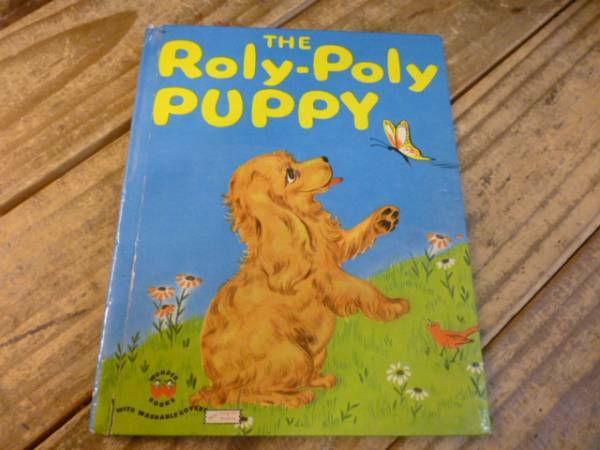 ヴィンテージ☆Roly Poly Puppy 絵本☆子犬、ラバードール、レトロ☆洋書☆アメリカ雑貨