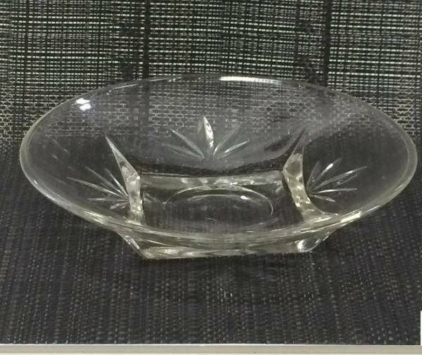 ★【即決】ガラス大皿　深皿　浅鉢　24cm　新品　昭和レトロ