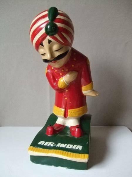 1970s / 特大 AIR INDIA / インド航空 / ビンテージ / マハラジャ / 非売品 / 傷あり