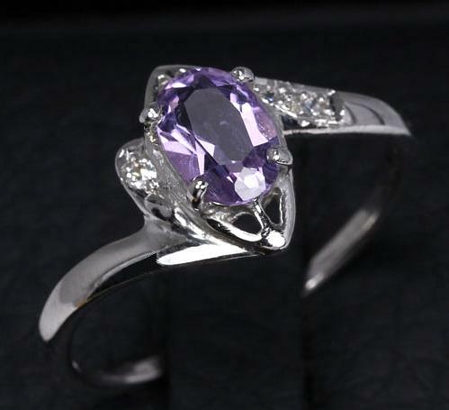 『天然アメジスト』 デザインリング　指輪　紫水晶