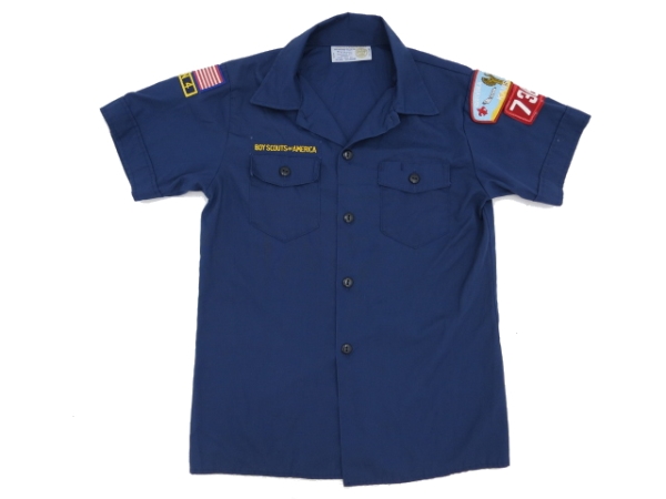 S-743★送料無料★BOY SCOUTS ボーイスカウト★アメリカ製半袖ボーイスカウトシャツ ユースM
