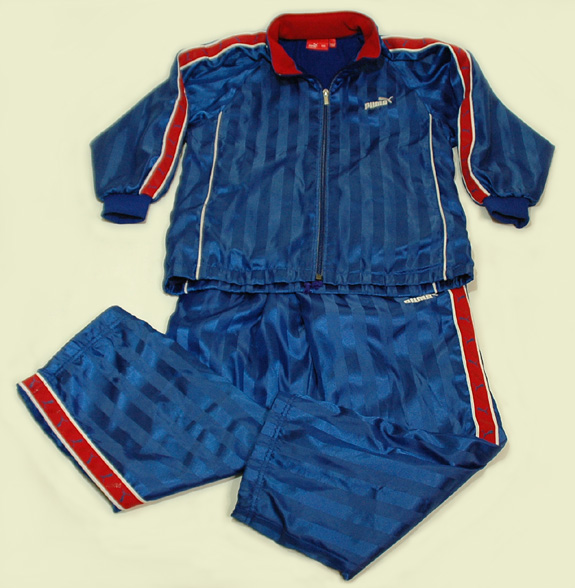 puma（プーマ）／ジュニア用 裏トリコット シャドーストライプ ウィンドブレーカー上下セット/size140 ／管OLKV
