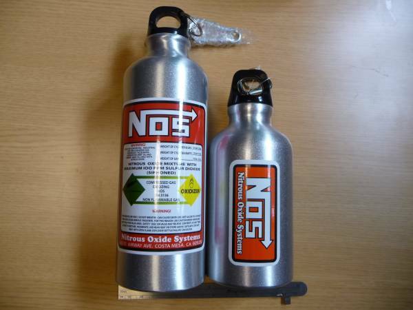 NOS ニトロ NX アルミ タンク ドリンク 水筒 銀 ミニ 小型 1個 ボトル ボンベ 軽量 スナップオン ワイルドスピード 限定 廃盤 非売品