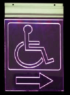 即決新品 七虹 LEDサインボード 車椅子　 防水 マルチカラー