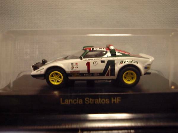 サンクス　京商　ランチア　Lancia Stratos HF＜白緑・1＞　1/64