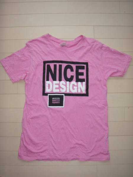 マクドナルド ◆マック　バラ色Tシャツ ピンク「NICE　DESIGN」