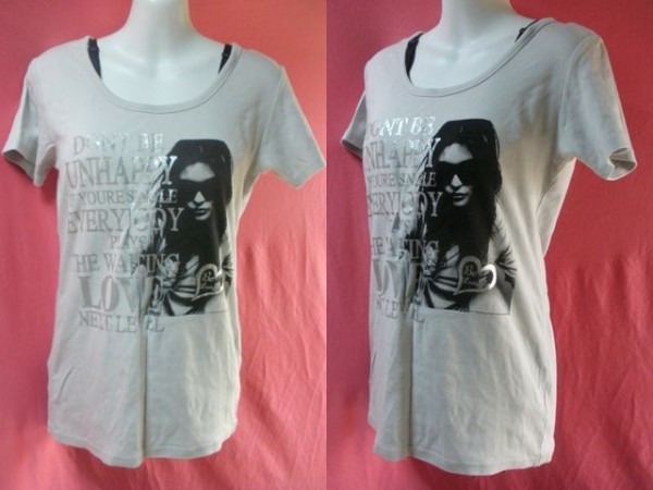 ＵＳＥＤ Sorridere Ｔシャツ サイズＬ グレー