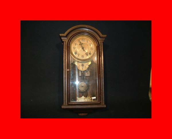 :即決【古都京都】「珍品柱時計M195」精工舎、ドイツ、掛時計〝時〟