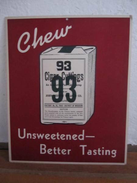 1930s John Weisert タバコの看板　米国製　アンティークサイン