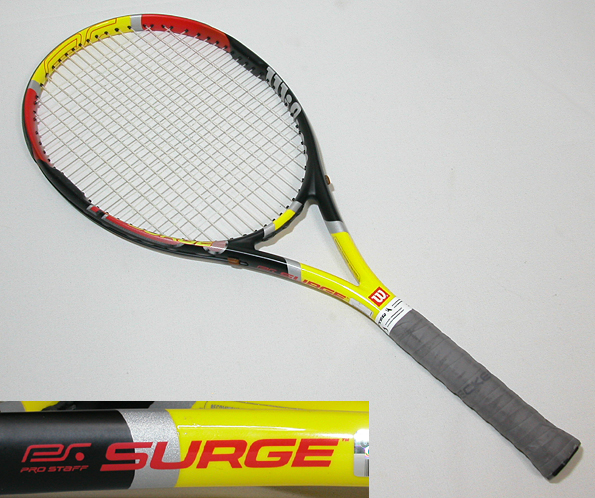 Wilson（ウイルソン）／硬式テニスラケット HYPER PRO STAFF SURGE 5.1 100/プロスタッフ サージ（キレイめ) ※追加画像あり ／管QHBL