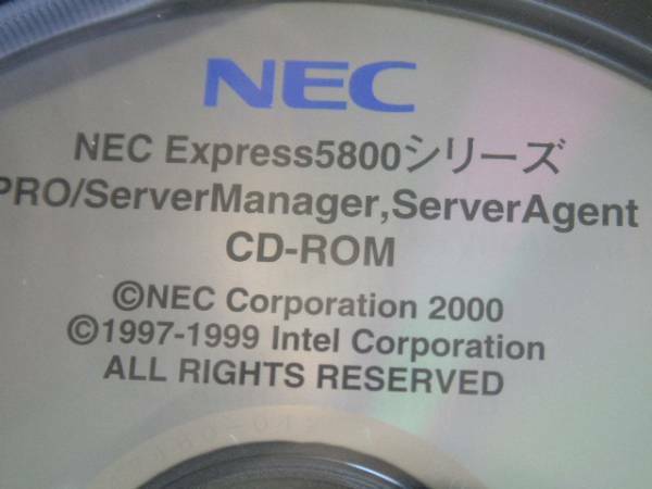 送料最安 180円：CD-ROM　未開封　NEC　Express5800　ESPRO/ServiceManager, ServerAgent RUR