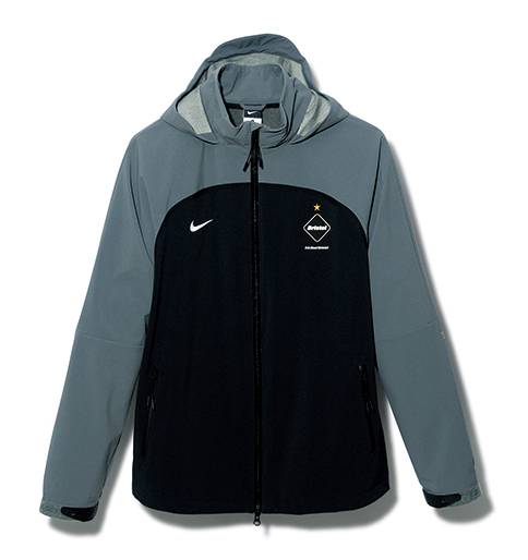 FCRB 16SS NIKE WARM UP JACKET 黒x灰 S ウォームアップジャケット ナイキ swoosh ブルゾン bristol ナイロンジャケット