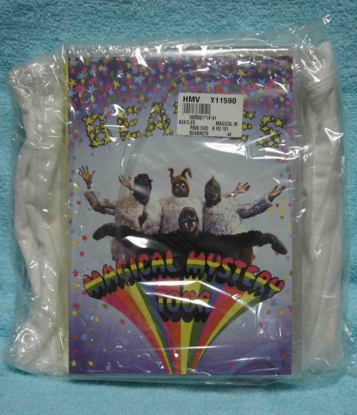 未開封新品/希少レア廃盤入手困難ビートルズBEATLES「(DVD)Magical Mystery Tour Tee Bundle 」(+t-shirt)DVD+TシャツWHITE/Mサイズ)限定盤