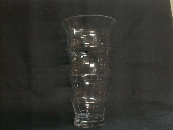 透明クリスタル　手作り吹きガラス 30x15.5cm　1129g 西洋風花瓶