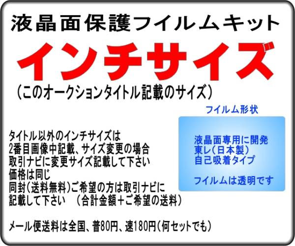 3.5吋など2番目画像中選択 液晶面保護フイルムキット４台分1set